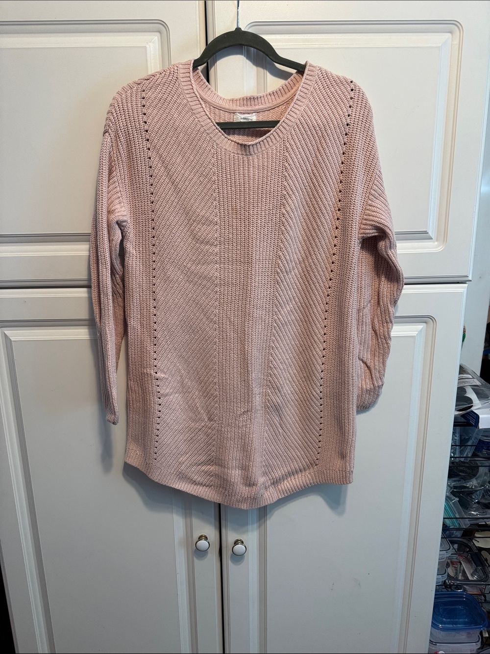 Caslon Dusty Pink V-Neck Knit Sweater